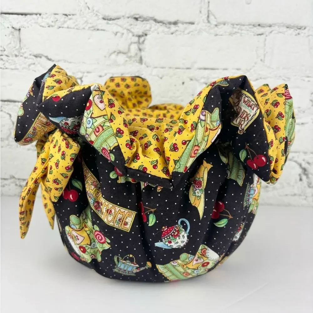 Vintage Y2K Mary Engelbreit Home Sweet Home Fabric Basket